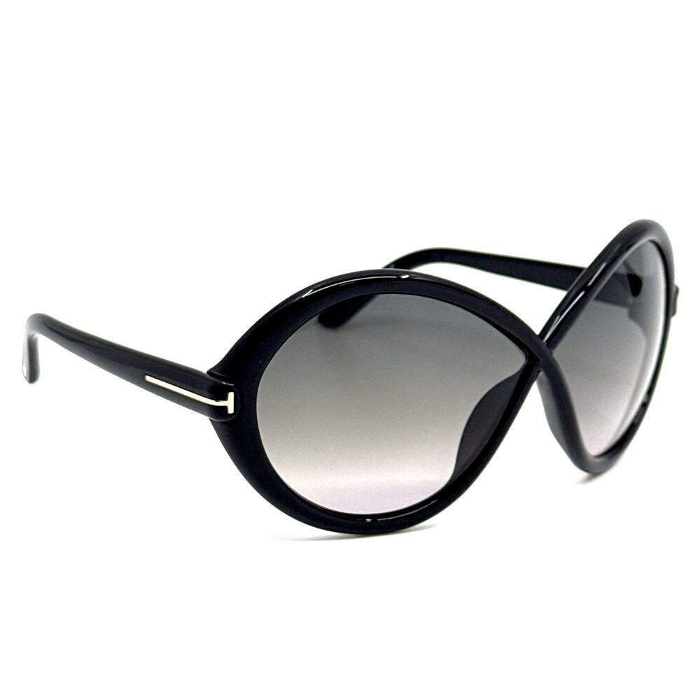 Tom Ford Black Oversized Round Women's Sunglasses